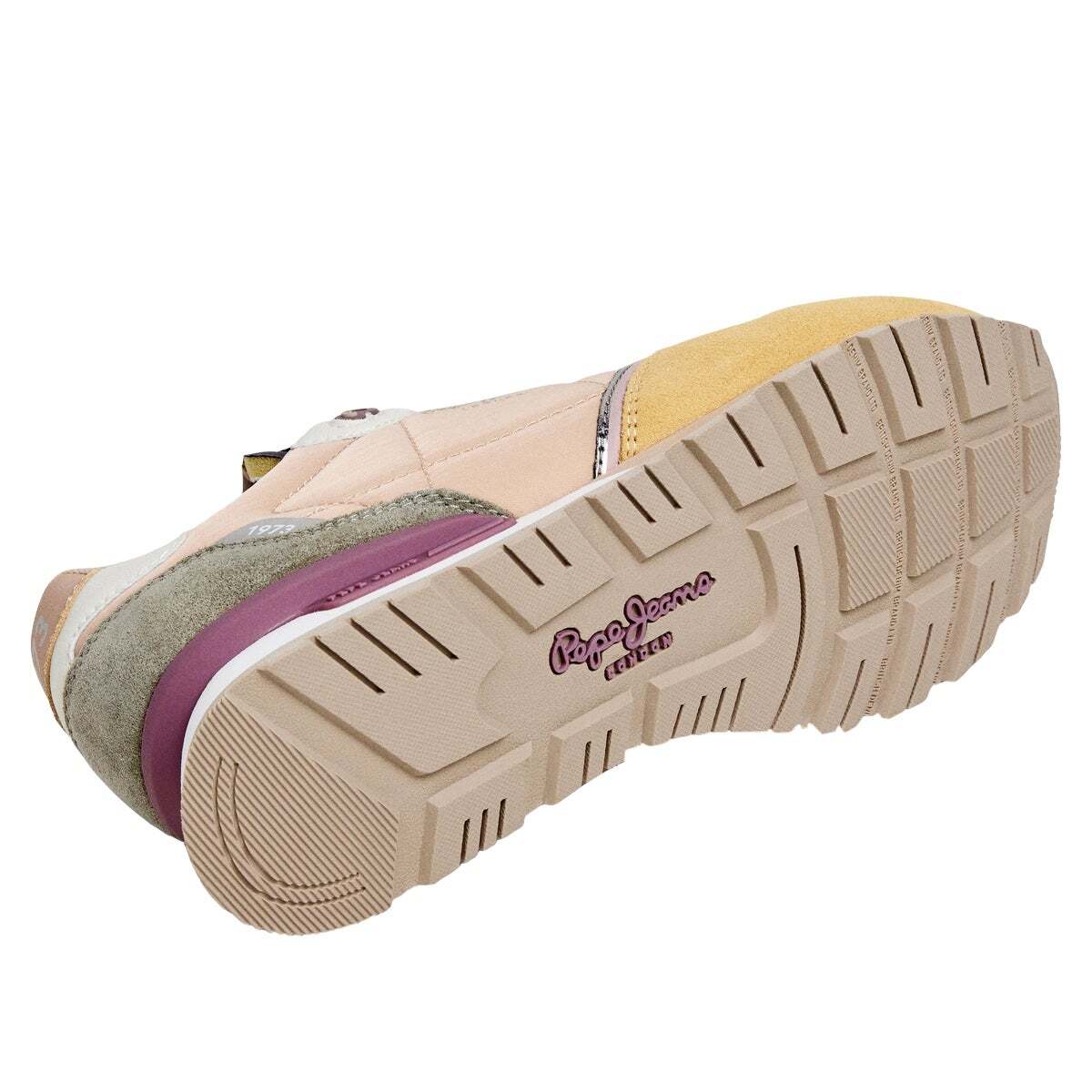 London - Baskets Running Combinées jaune fonte, PEPE JEANS
