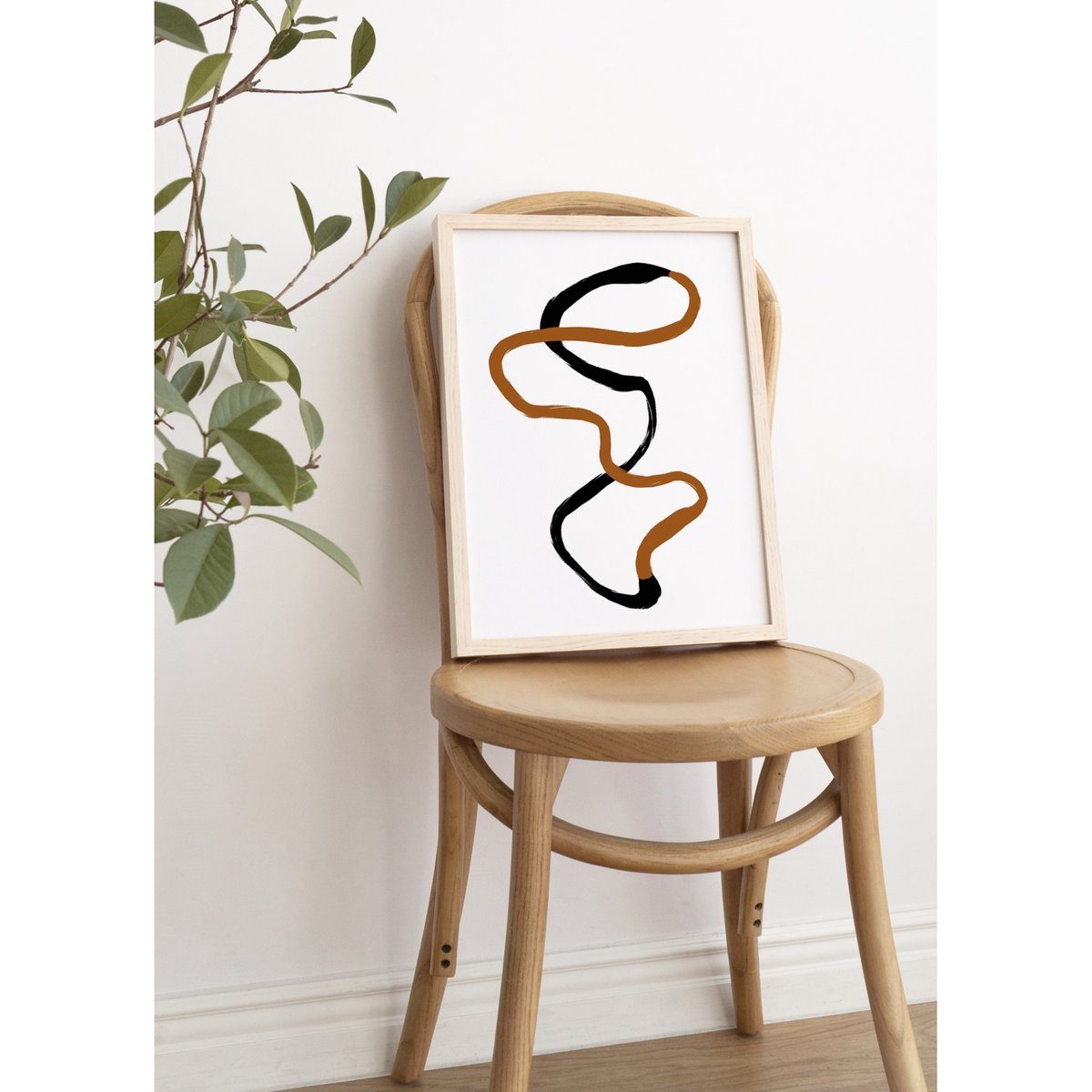 Affiche Abstract Ligne 1 blanc, L'AFFICHERIE