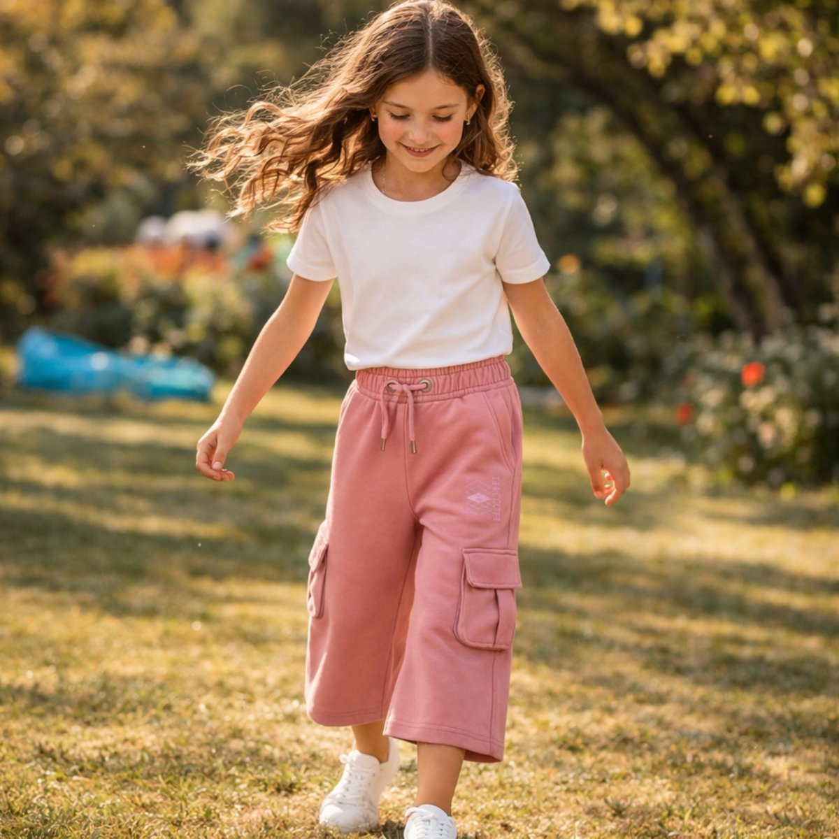 Pantalon cargo coupe large, taille élastique à cordon UTILITY rose, LEE COOPER