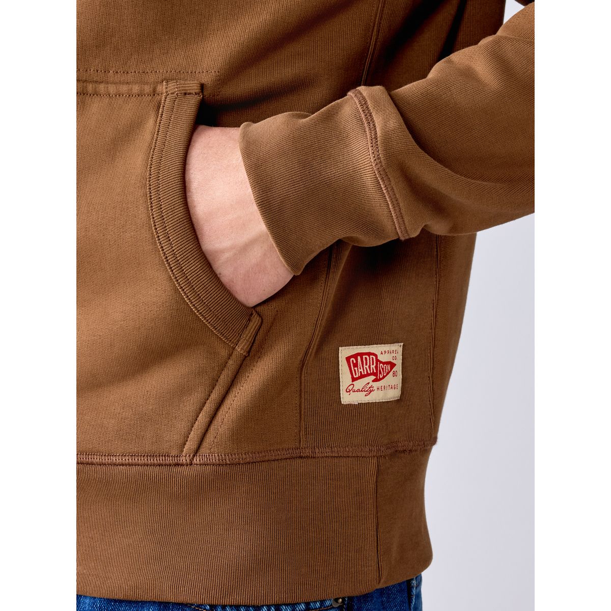 Sweat à capuche doux envers bouclé marron fauve, NEXT