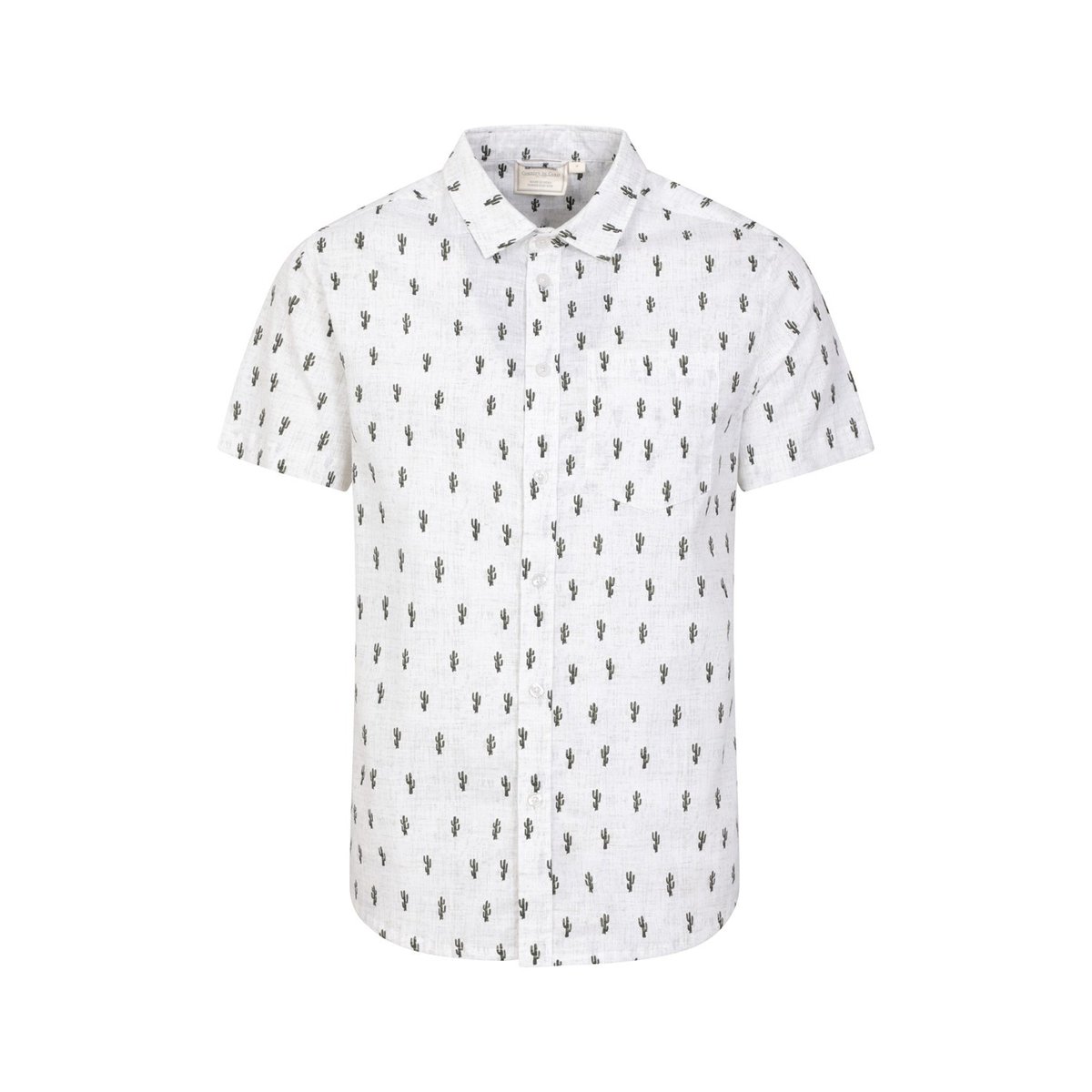 Chemise manches courtes motif/style imprimé PRESTON blanc, MOUNTAIN WAREHOUSE