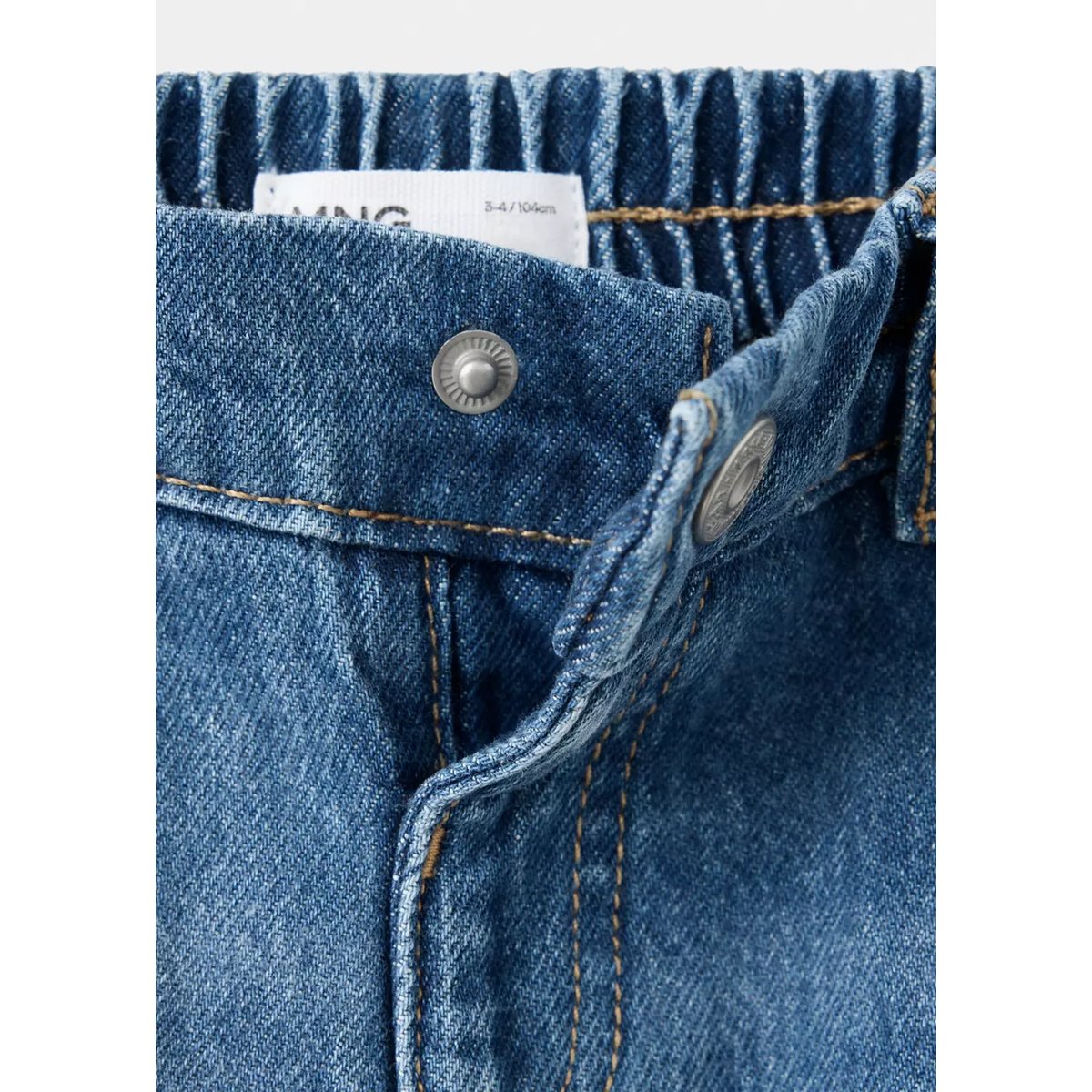 Jean balloon taille normale bleu moyen, MANGO BABY
