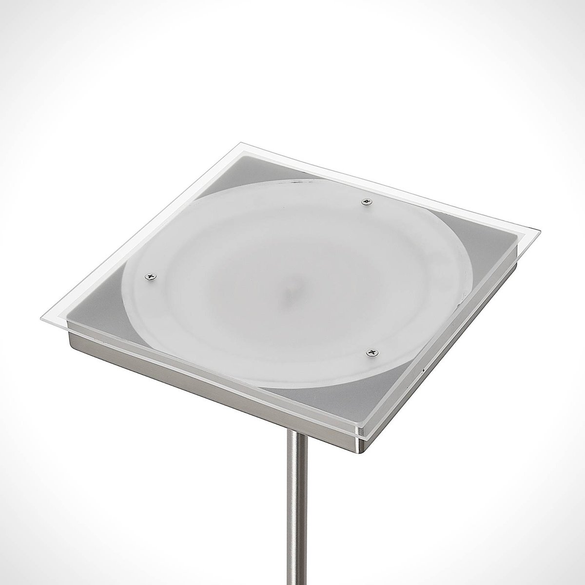 Lampadaire en métal moderneLED, Sumani nickel satiné, LINDBY