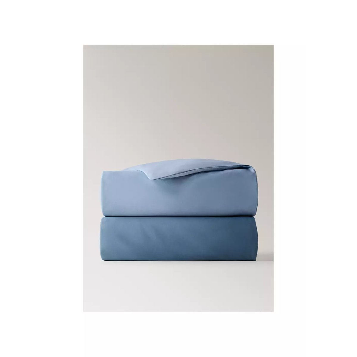 Housse de couette coton satin dégradé Lit 180/200 cm bleu, MANGO HOME