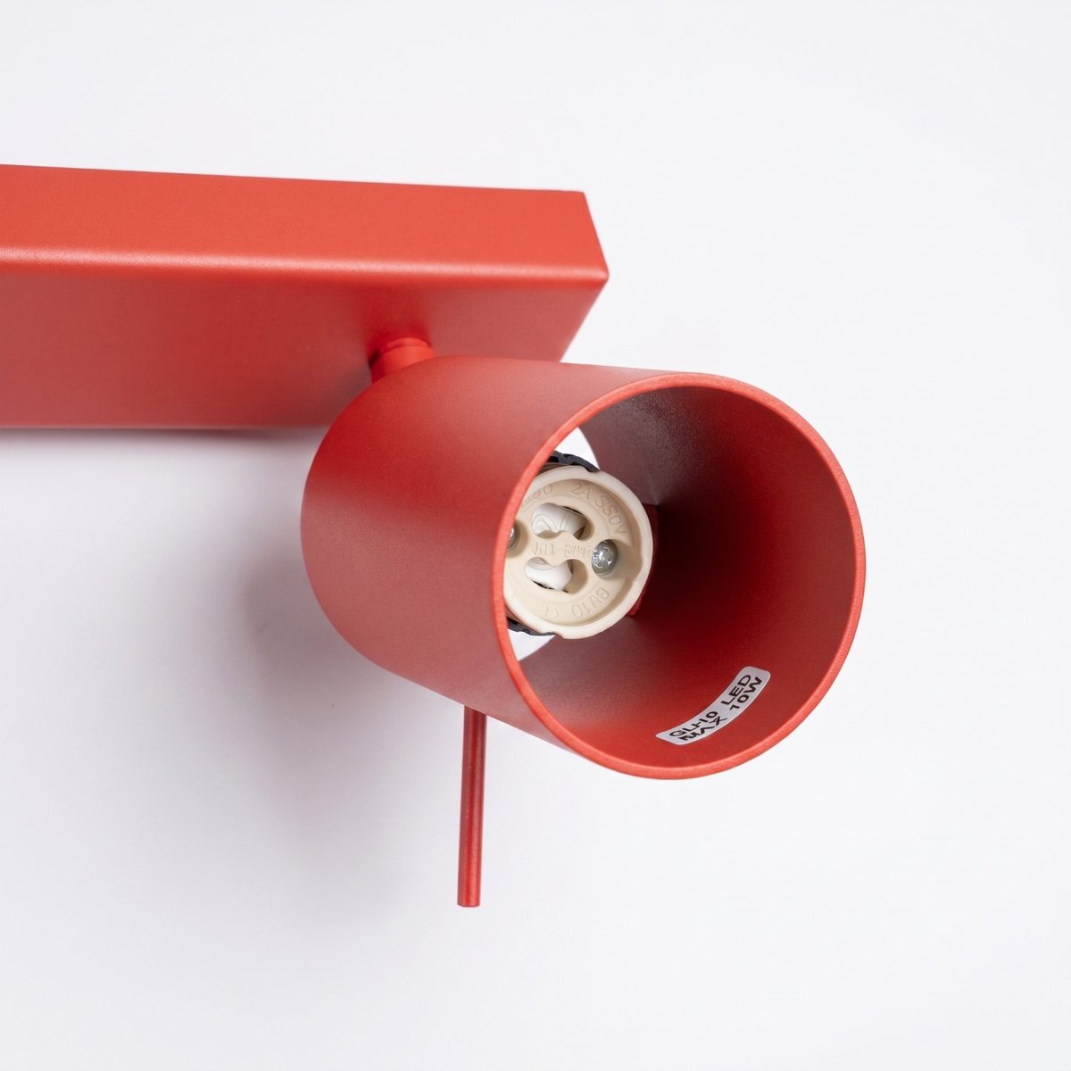 Plafonnier Acier Rouge GU10 3 RING rouge, EDEN