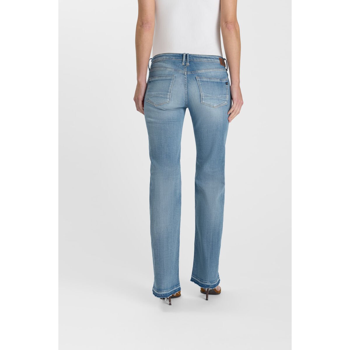 Jeans flare , longueur 34 blue, LE TEMPS DES CERISES