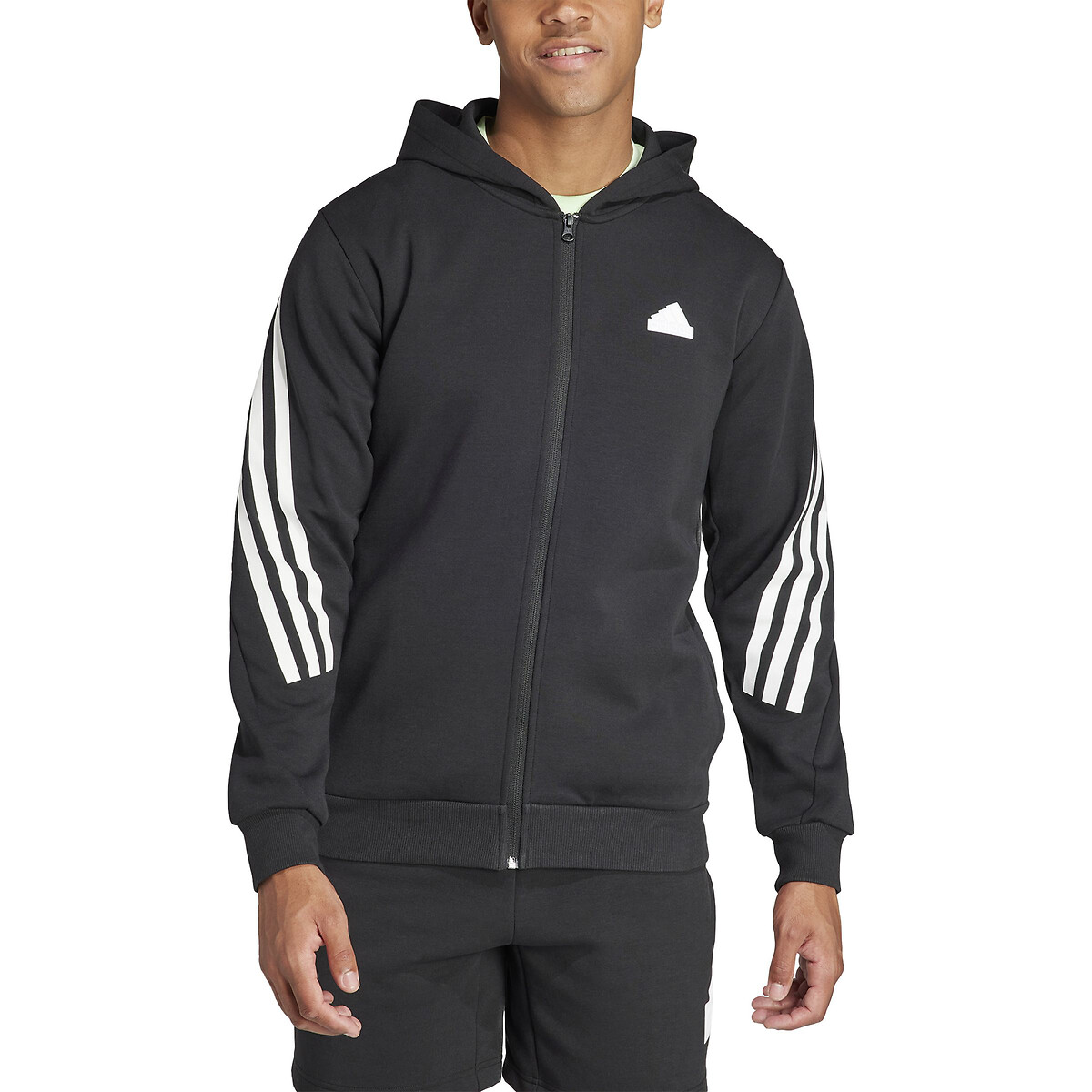 Sweat à capuche 3 bandes noir, ADIDAS SPORTSWEAR