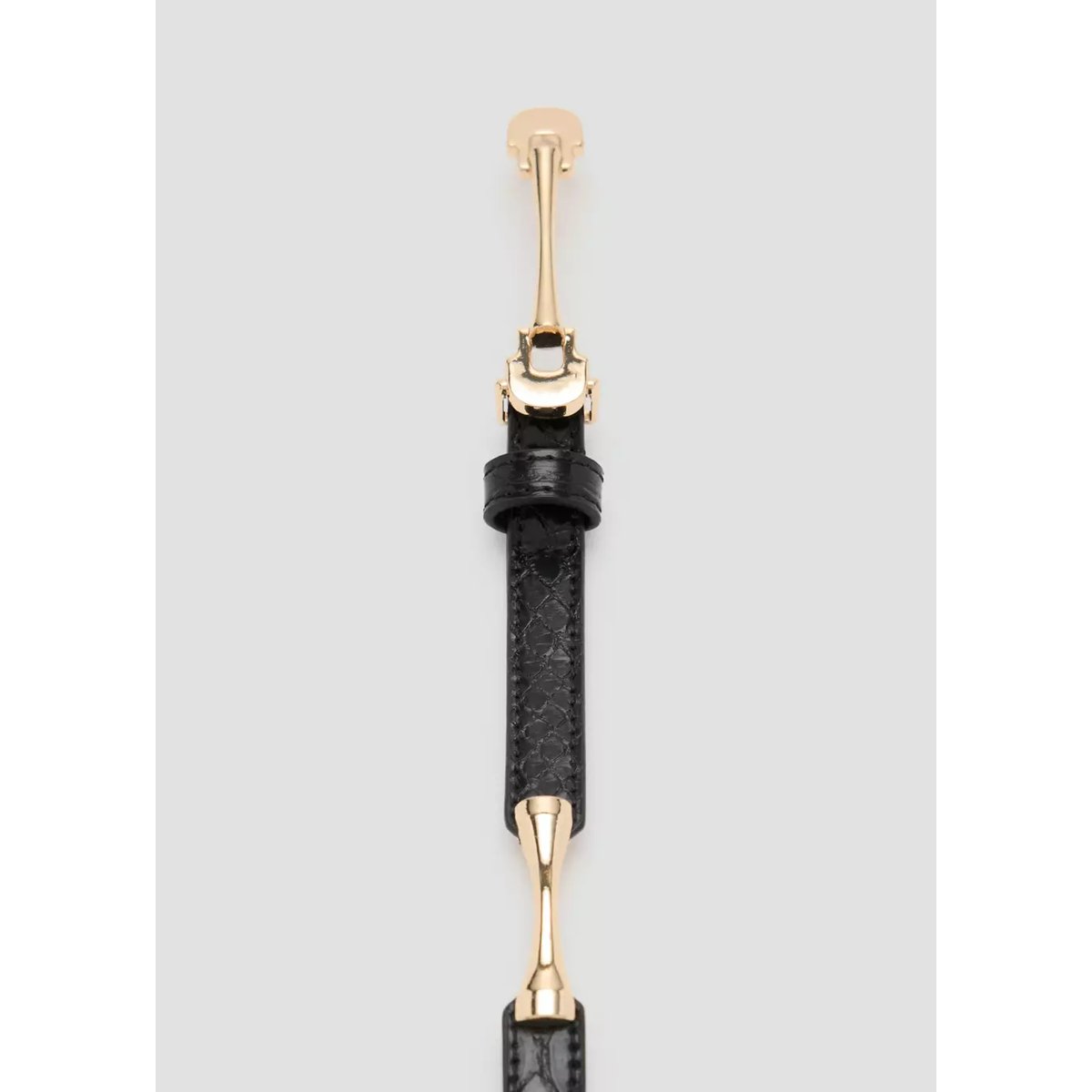 Ceinture fine boucle métallique noir, MANGO