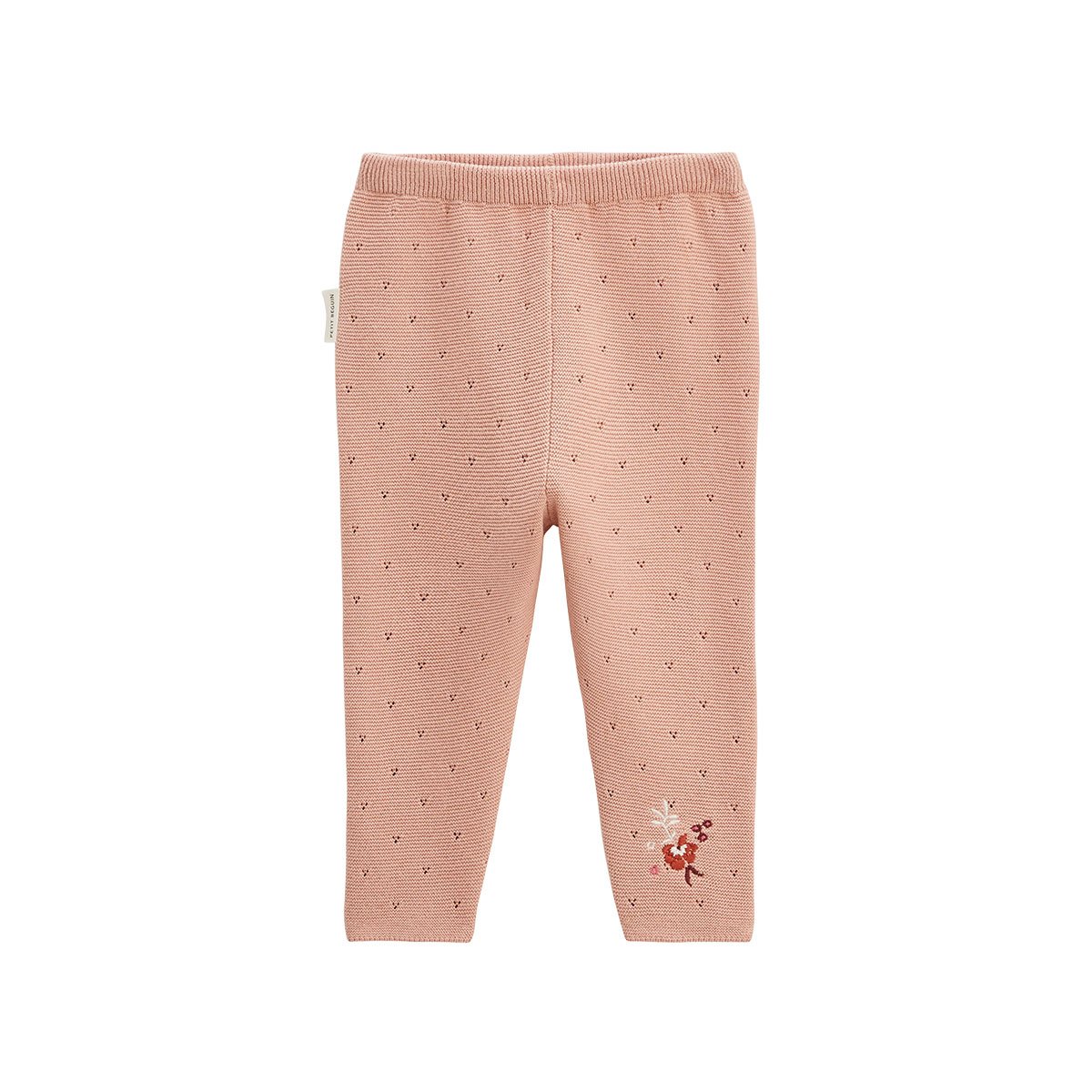 Pantalon bébé en tricot Manouk rose, PETIT BEGUIN