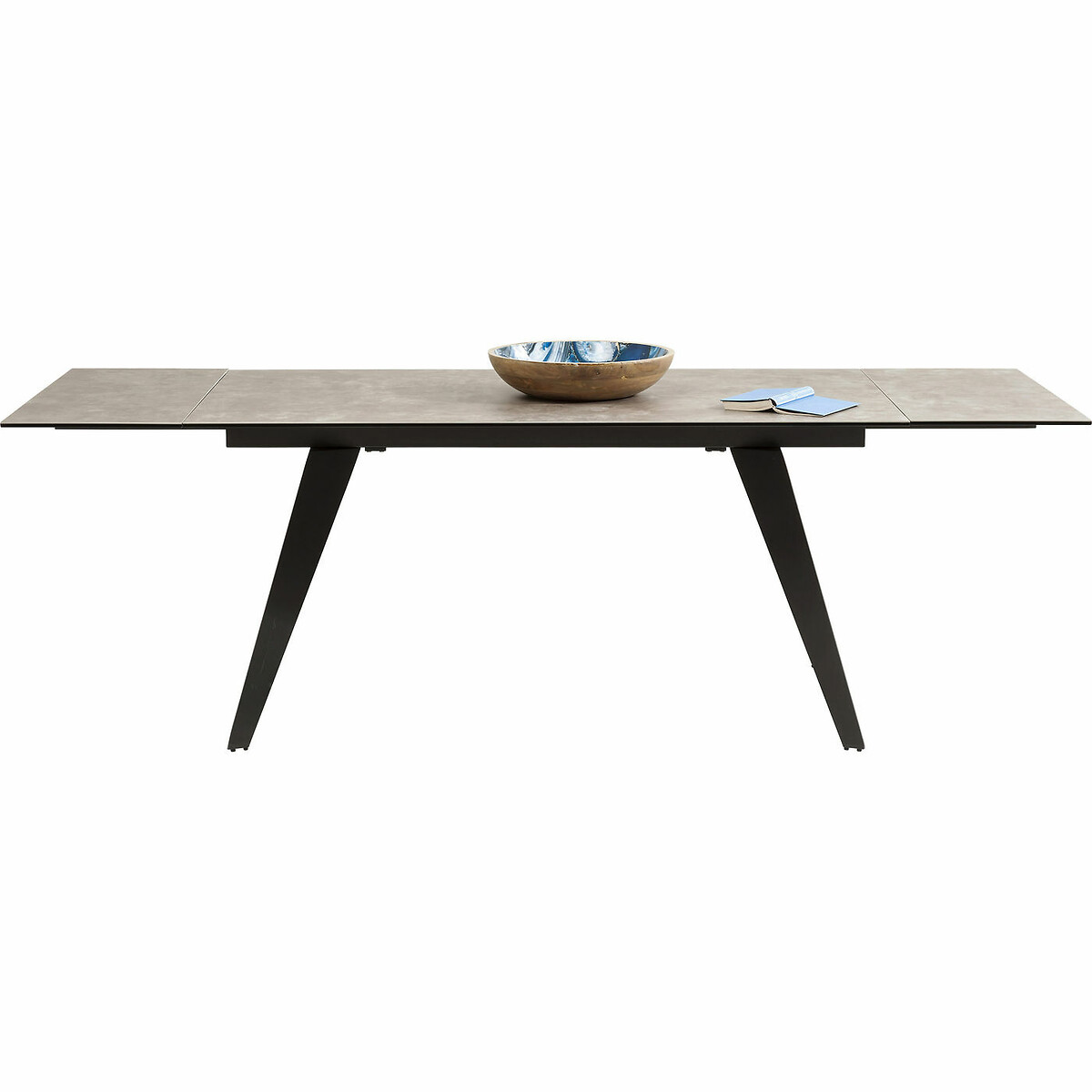 Extension Table Amsterdam Dark 160(40+40)x90cm black, KARE DESIGN