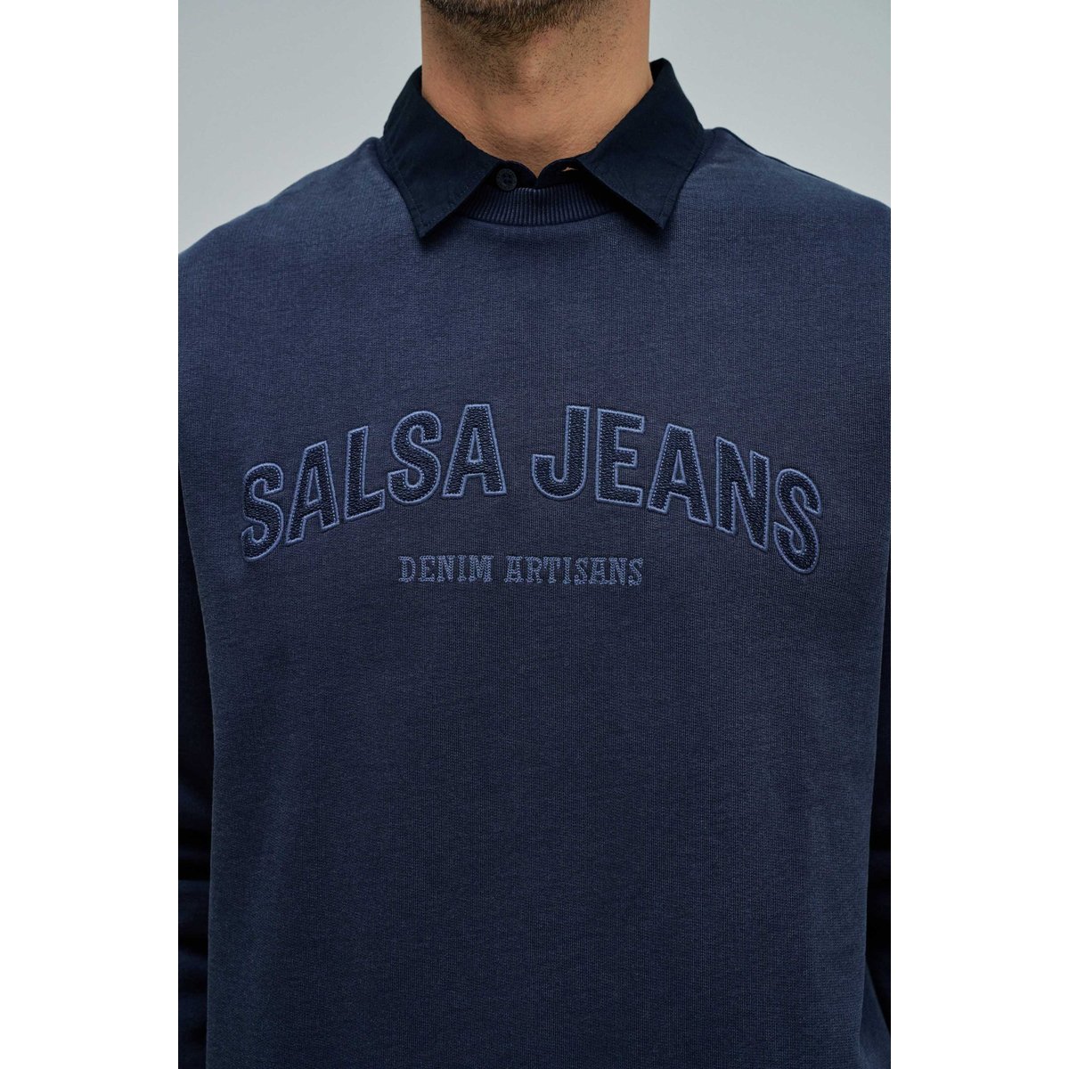 SWEATSHIRT AVEC BRANDING bleu foncé, SALSA JEANS