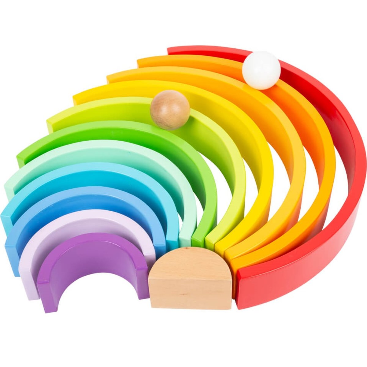 Blocs en bois Arc-en-ciel XL rouge, SMALL FOOT COMPANY