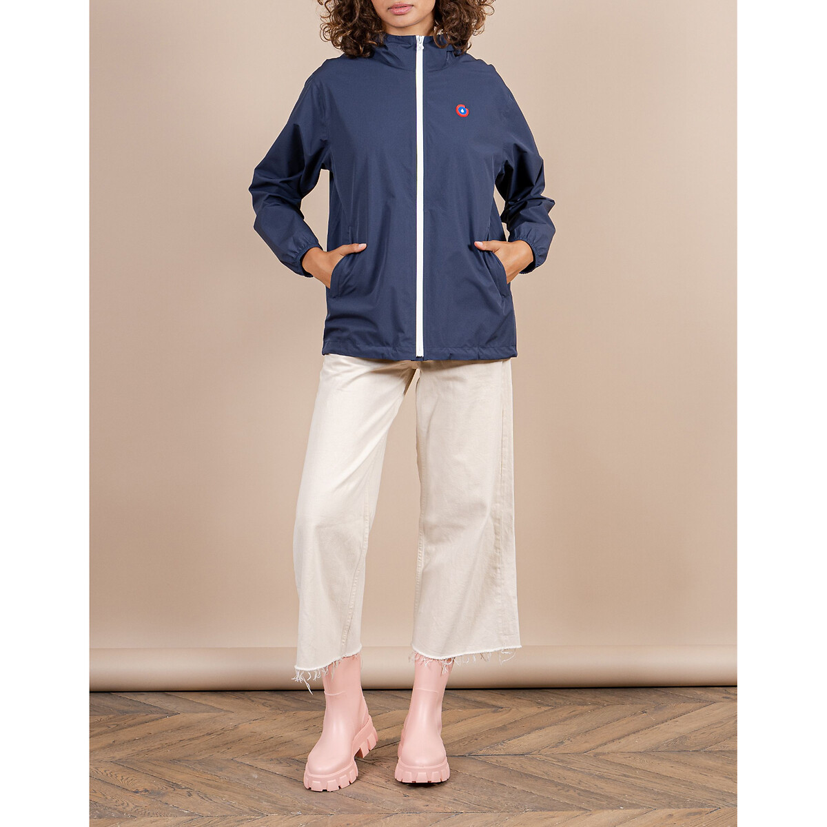 Coupe-vent court zippé unisexe PASSY indigo, FLOTTE