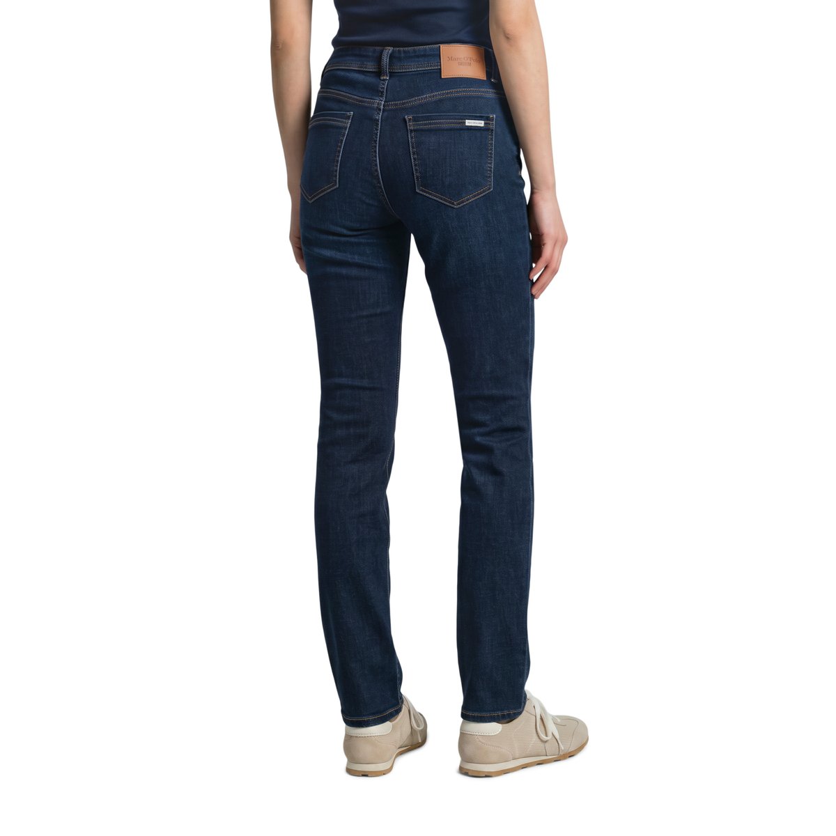 Jeans modèle Alva slim en coton biologique mélangé bleu, MARC O’POLO DENIM