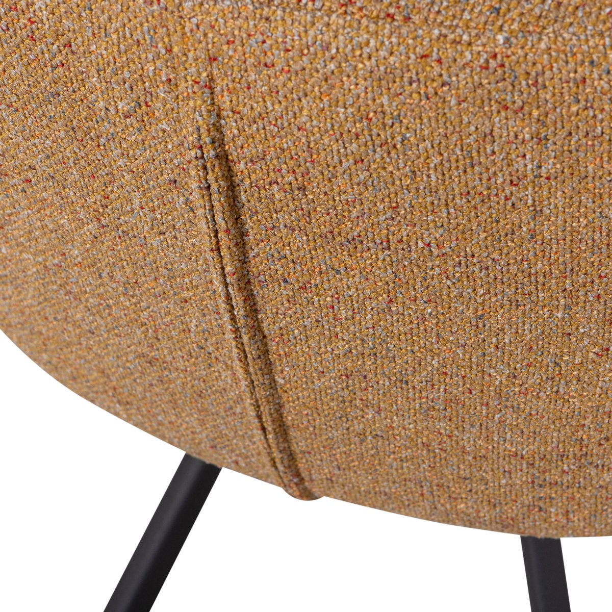 Chaise de table en tissu JUNO jaune, WOOOD