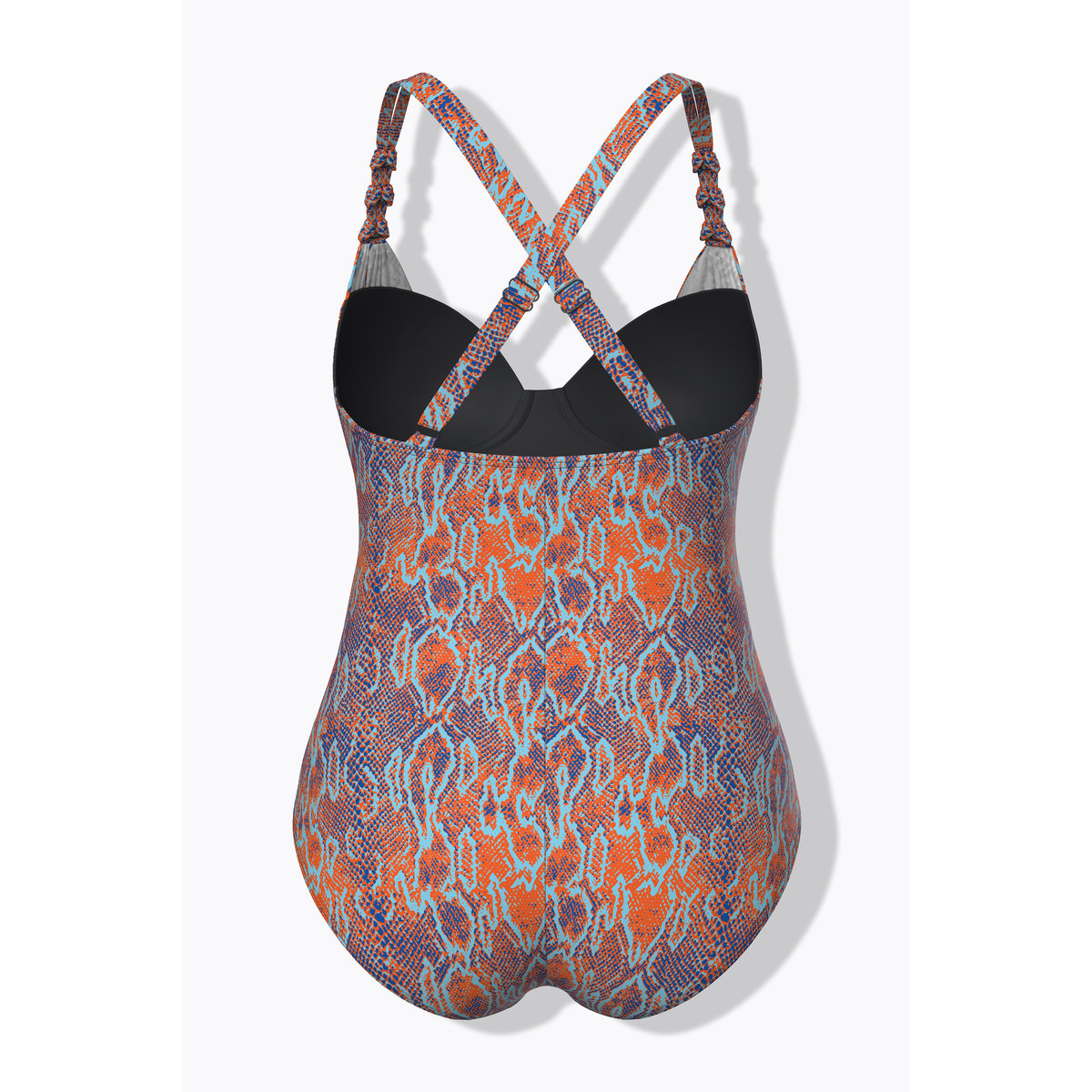 Maillot de bain avec armatures et coques orange, ULLA POPKEN