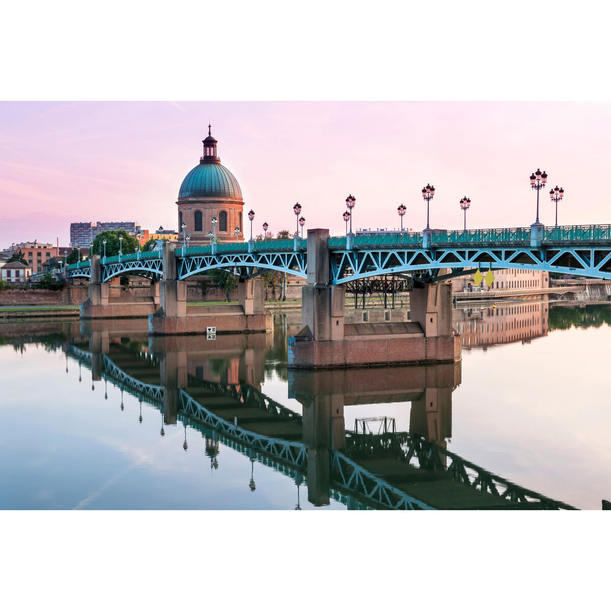 Tableau Mural Pont Saint-pierre Toulouse Au Matin ARCHITECTURE tableaux sur toile-multicolore, CEANOTHE