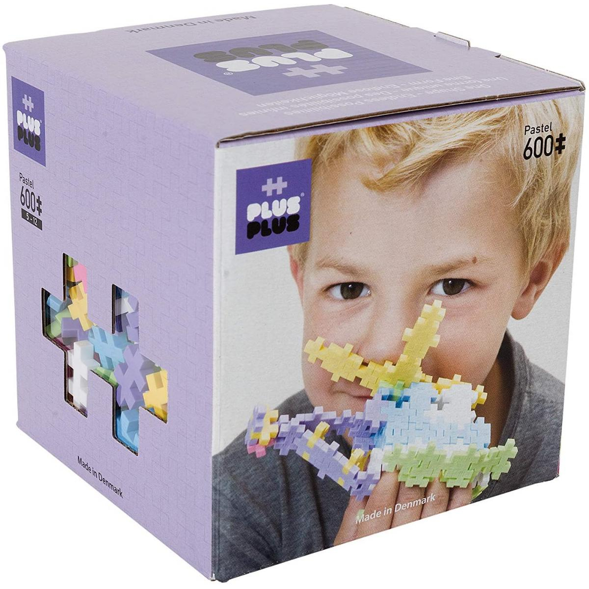 Plus-Plus Box Mini Pastel 600 pcs couleur unique, PLUSPLUS