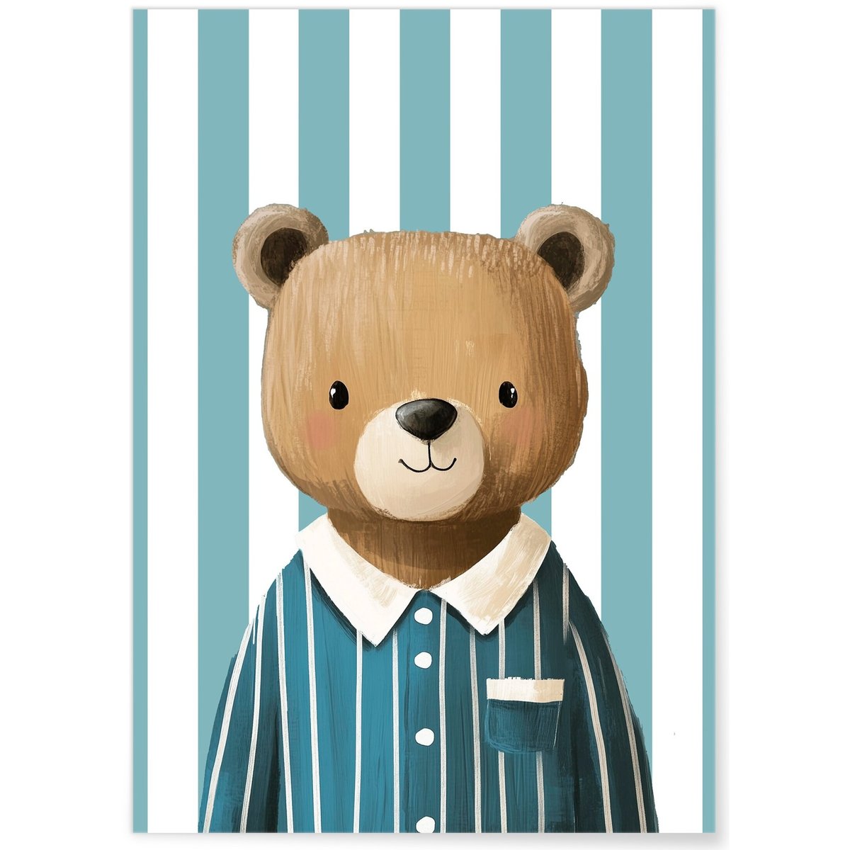 Affiche Ours en pyjama blanc, L'AFFICHERIE