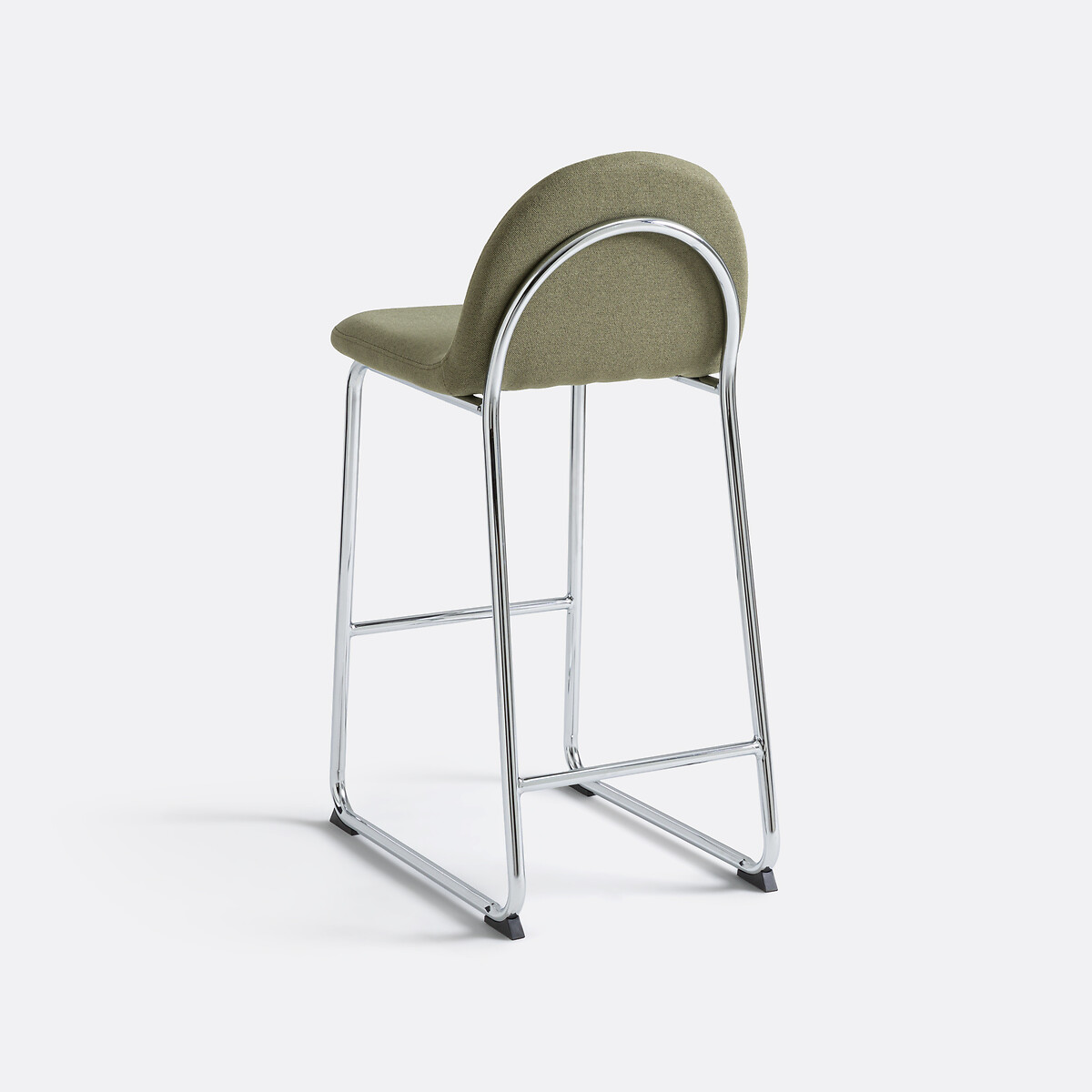 Chaise de bar, pieds chrome, Marsso vert, LA REDOUTE INTERIEURS