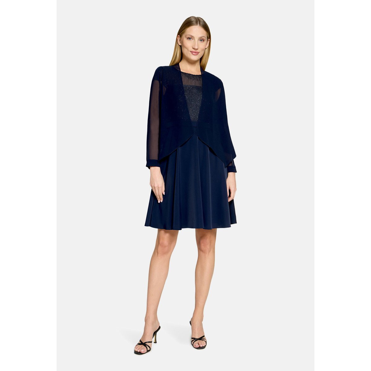Robe de cocktail manches courtes night sky, VERA MONT