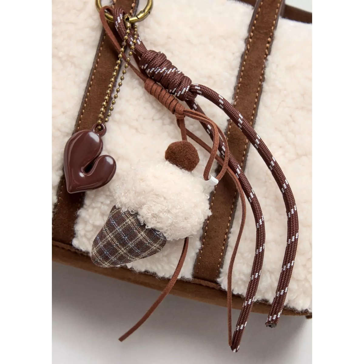 Mini sac en fausse peau lainée sable, MANGO KIDS