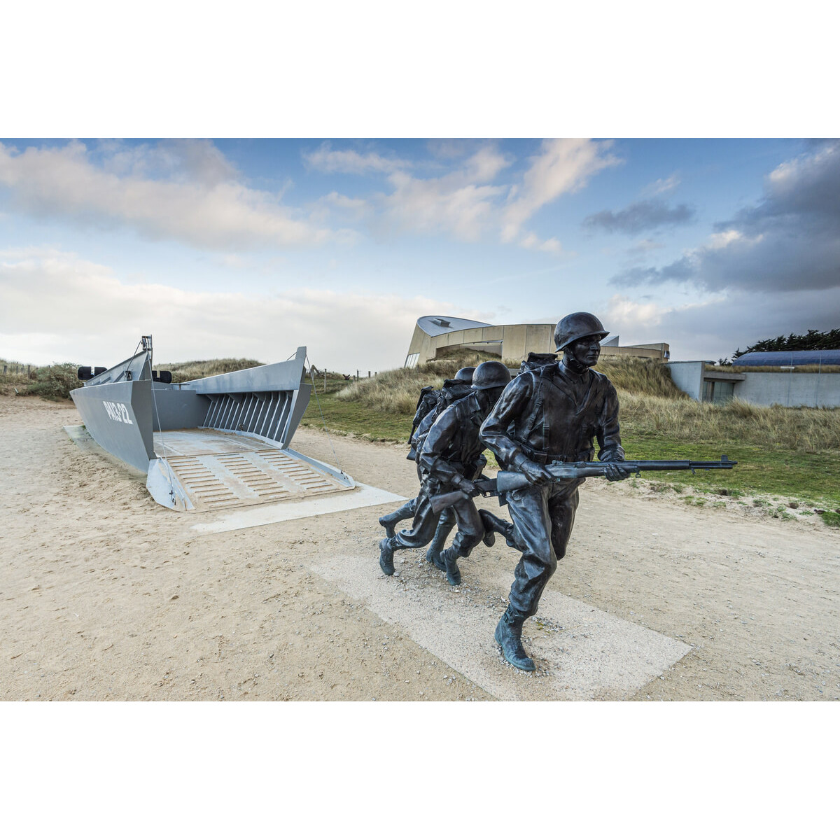Tableau Mural Utah Beach Monument CLASSIQUE INTEMPOREL tableaux sur toile-beige, CEANOTHE