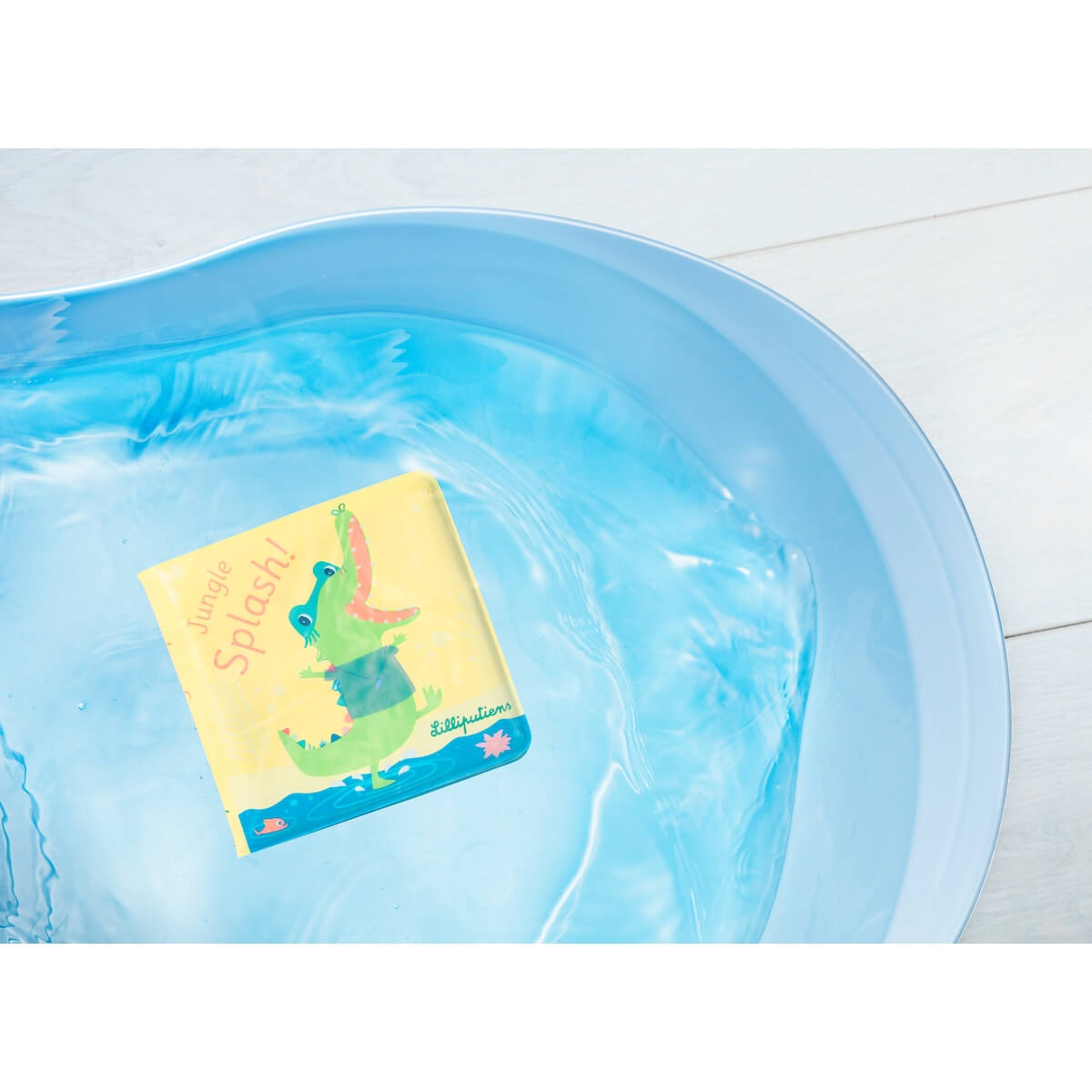 Livre de bain magique Gaspard Splonge rouge, orange, blanc, LILLIPUTIENS