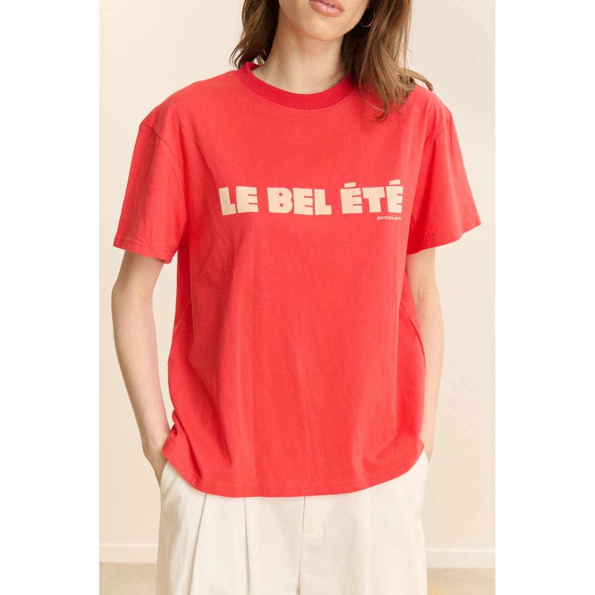 T-shirt imprimé manches courtes ETE rouge, GARANCE PARIS