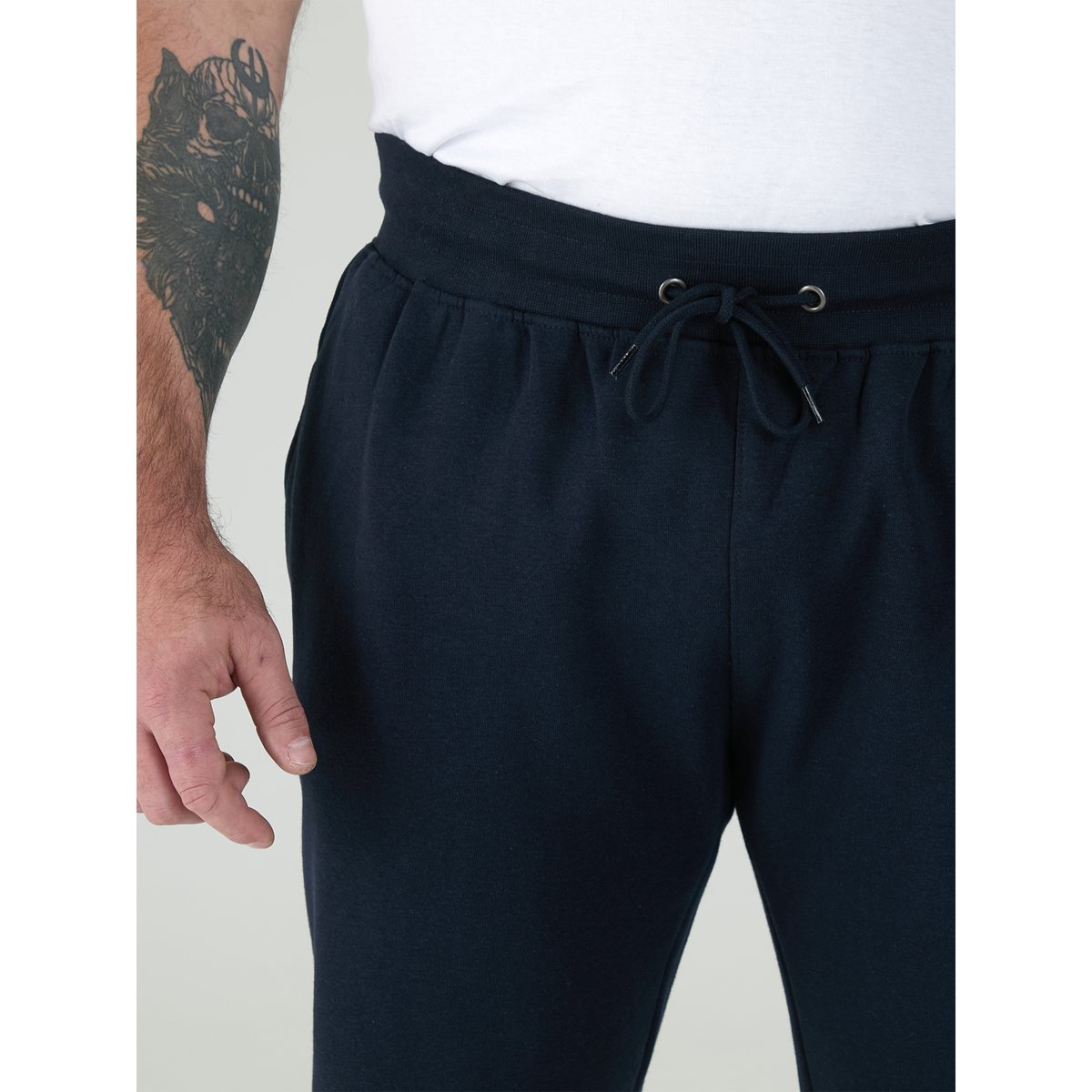 Pantalon de jogging uni grande taille BRANDON bleu marine, DUKE