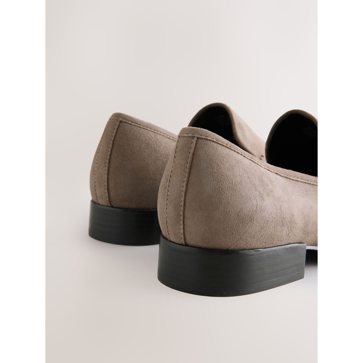Mocassins bout rond en cuir forever comfort® daim grège, NEXT