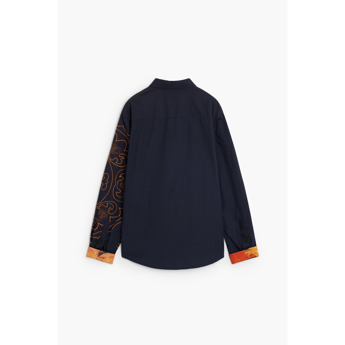 chemise à manches longues imprimée bleu, DESIGUAL