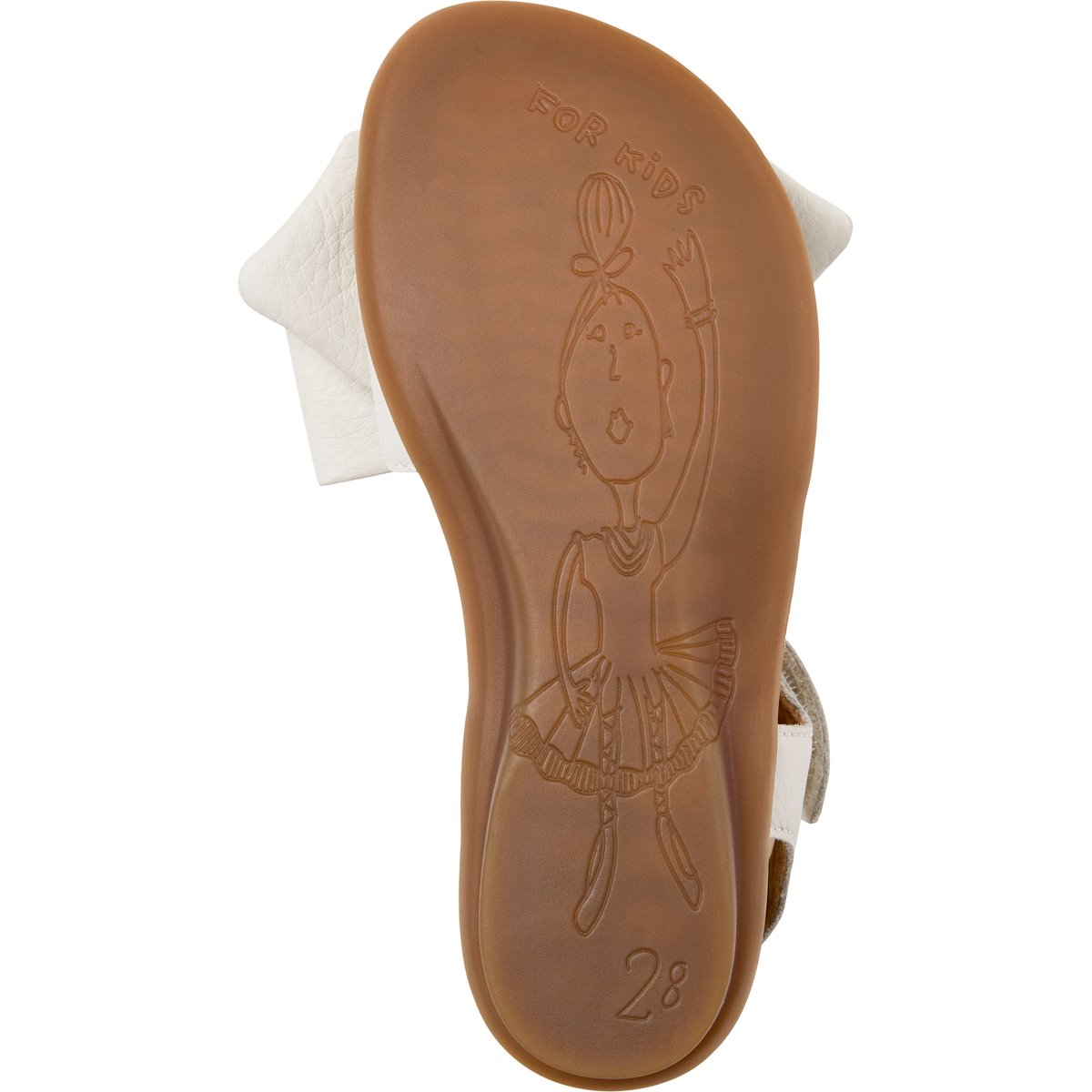 Sandales Right cuir blanc naturel, CAMPER