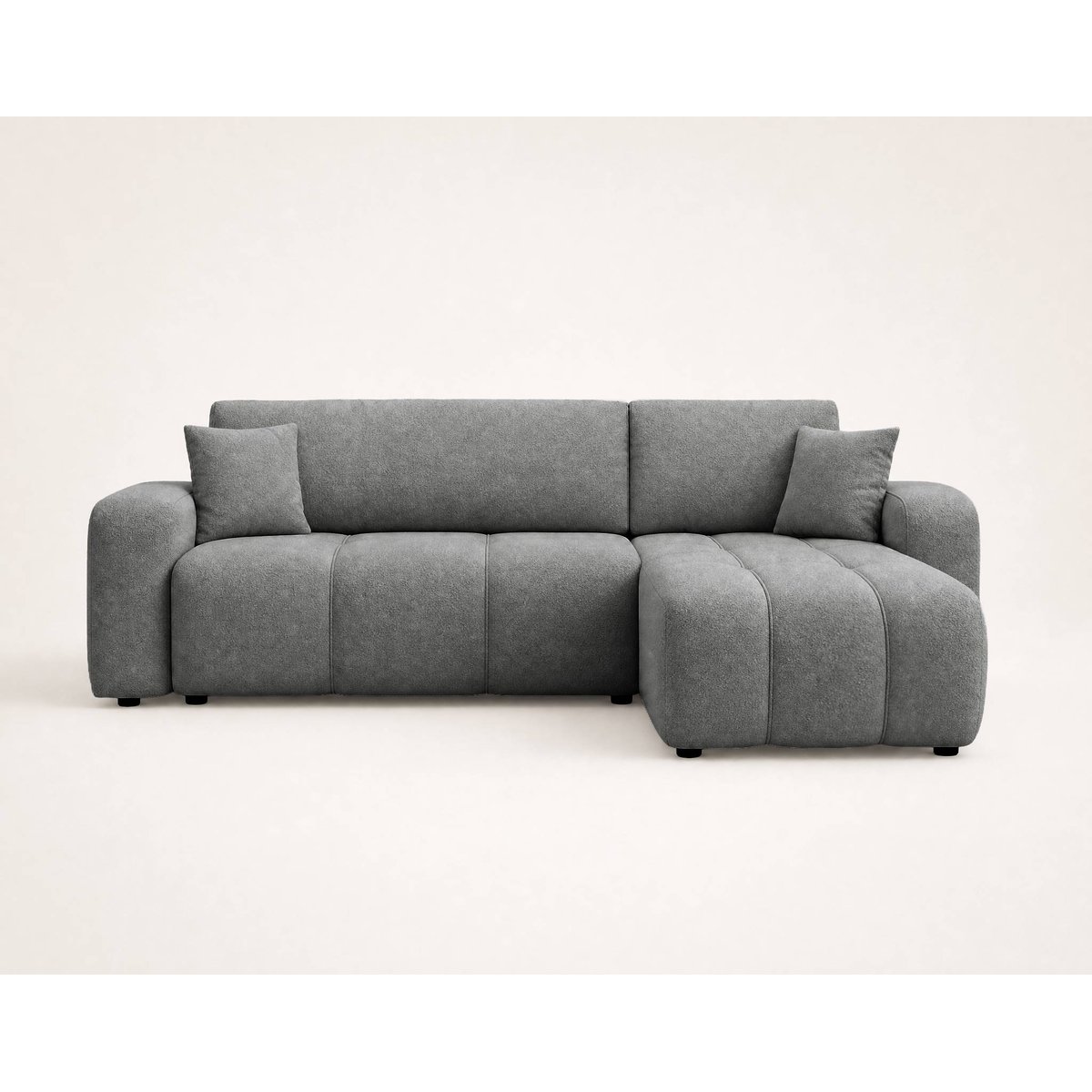 Canapé d'angle réversible convertible 4pl, NICOLE gris, BEST MOBILIER