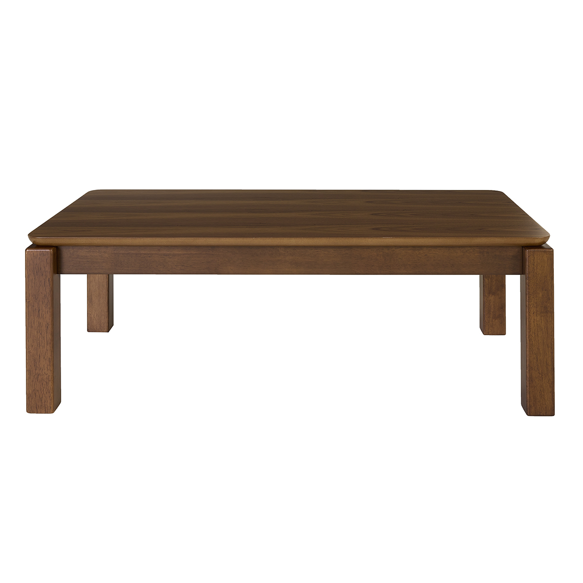 Table basse rectangulaire en bois foncé noyer L120 cm RAYA noyer, MILIBOO