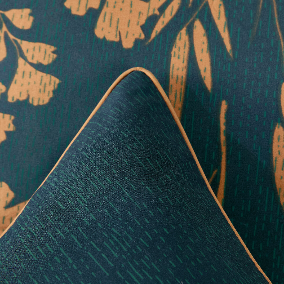 Taie d'oreiller percale de coton Izumi imprimé bleu, LA REDOUTE INTERIEURS