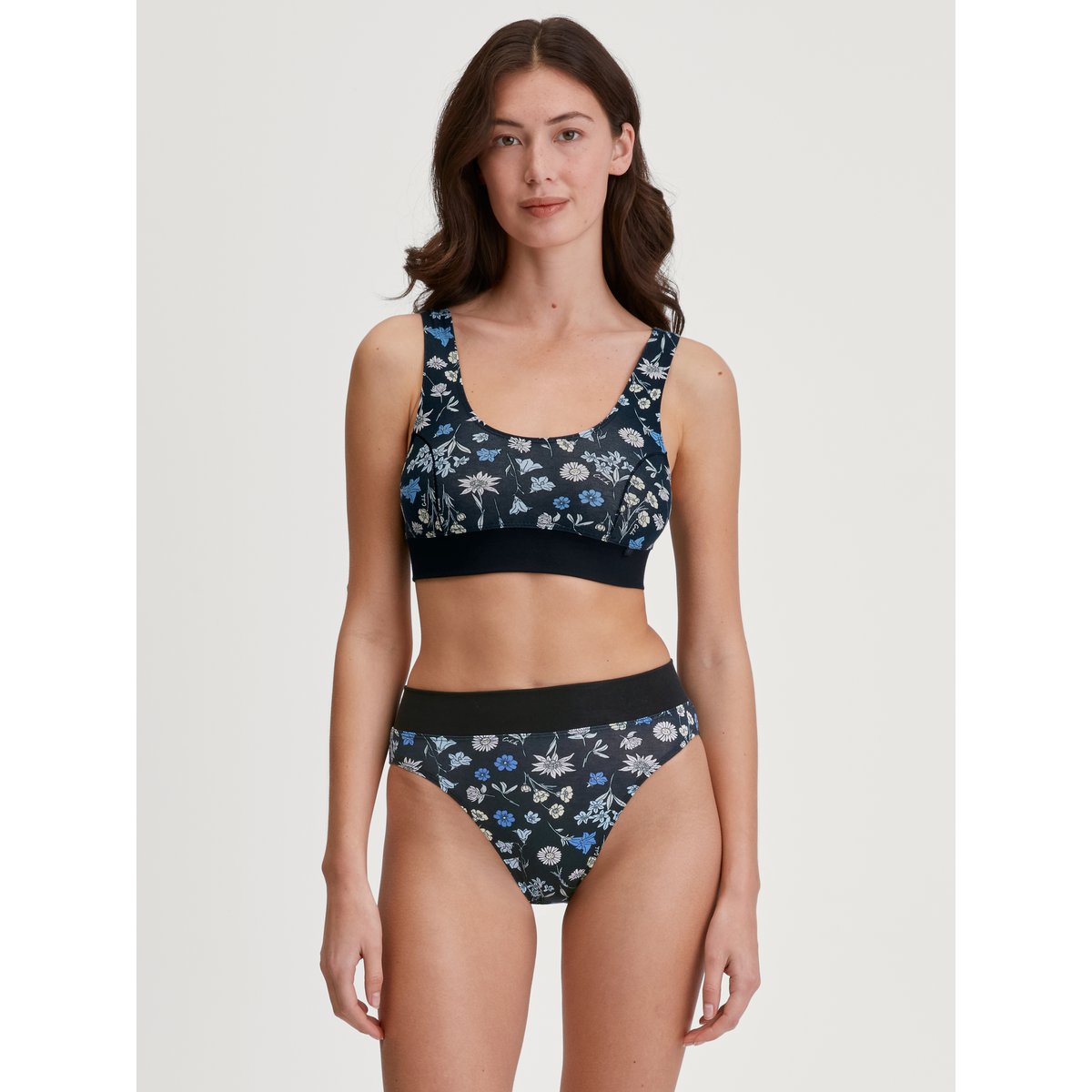 Culotte taille haute Coton EDITION 85 imprimé noir, CALIDA
