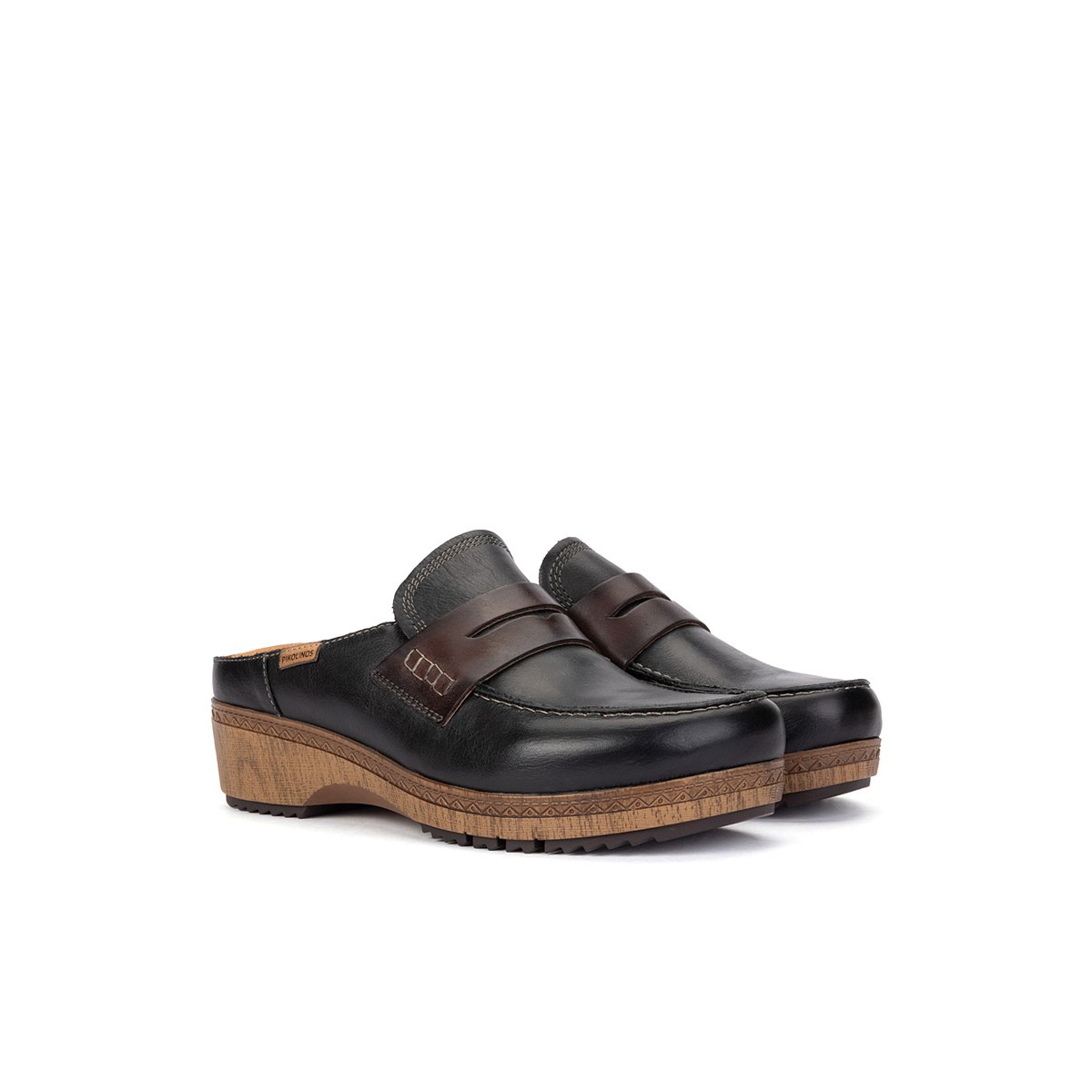 Sabots cuir Granada black, PIKOLINOS