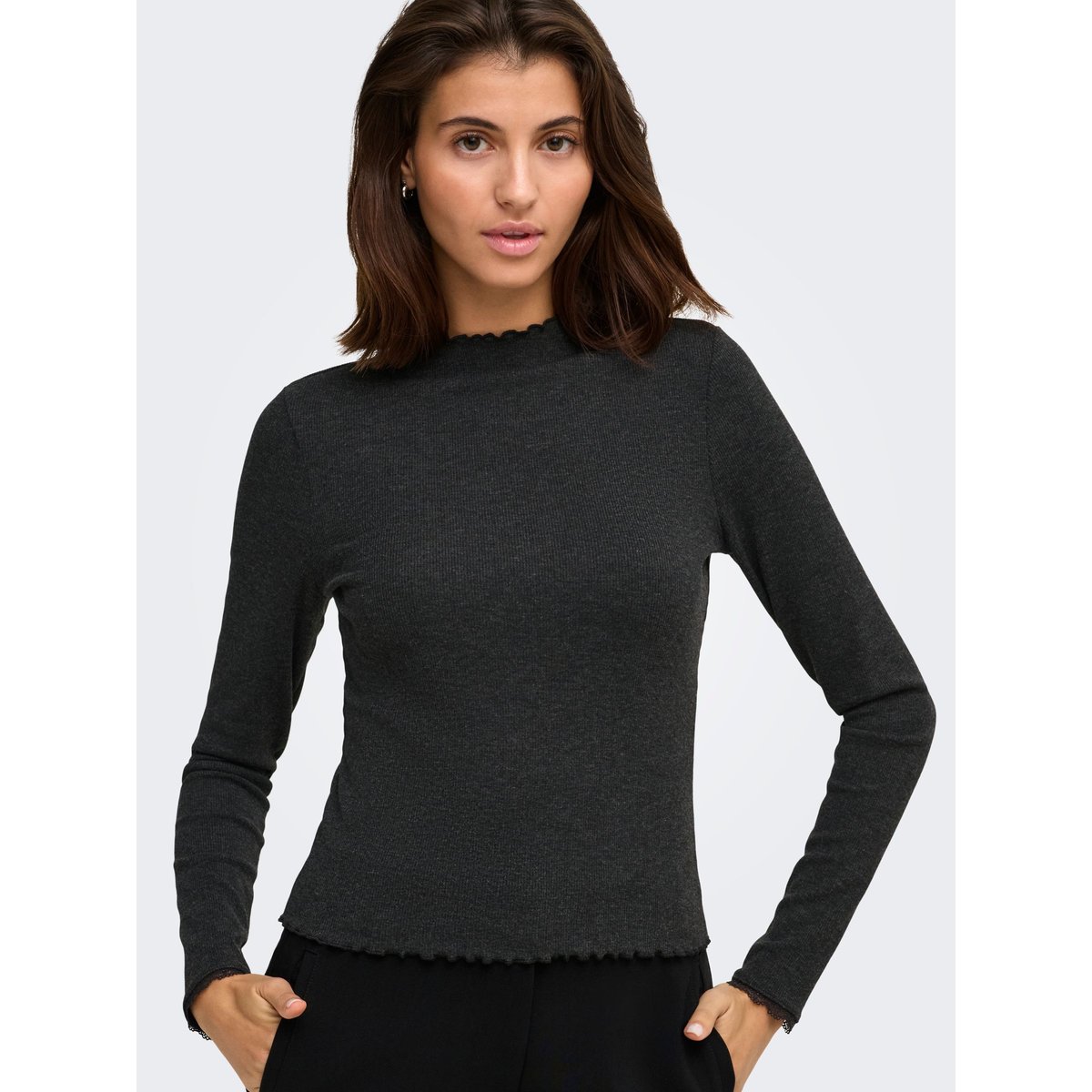 Top dark grey melange 1, ONLY