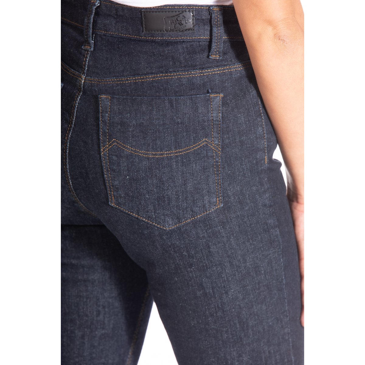 Jeans coupe droite denim stretch brut ZELDA bleu, RICA LEWIS