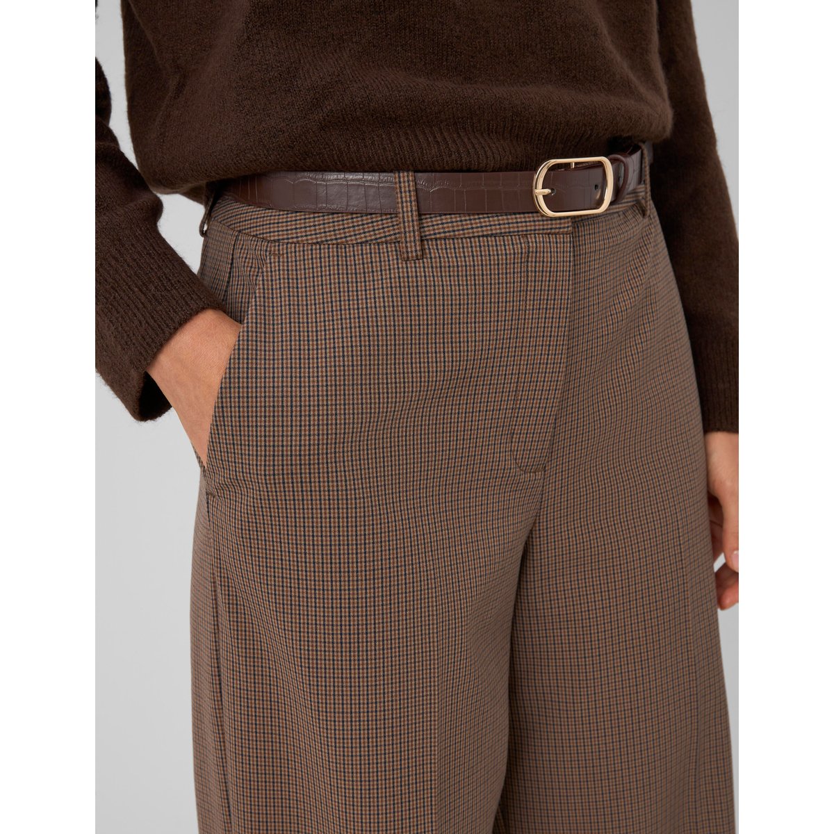 Pantalon large ceinturé brown, BZB