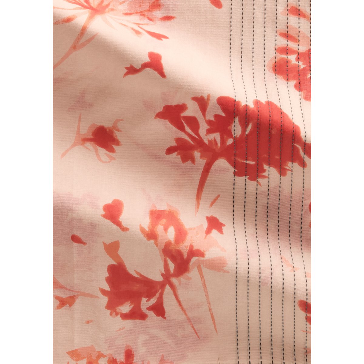 Foulard à motifs avec broderie et bordure à franges orange, MARC O'POLO