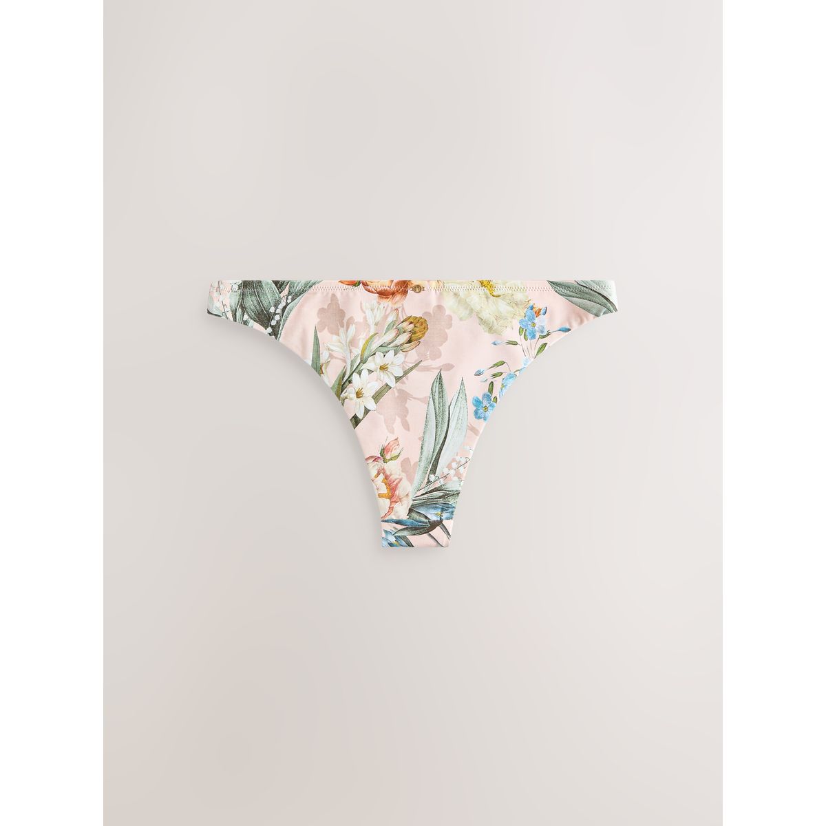 Bas de bikini à haut roulé rose motif fleurs, NEXT
