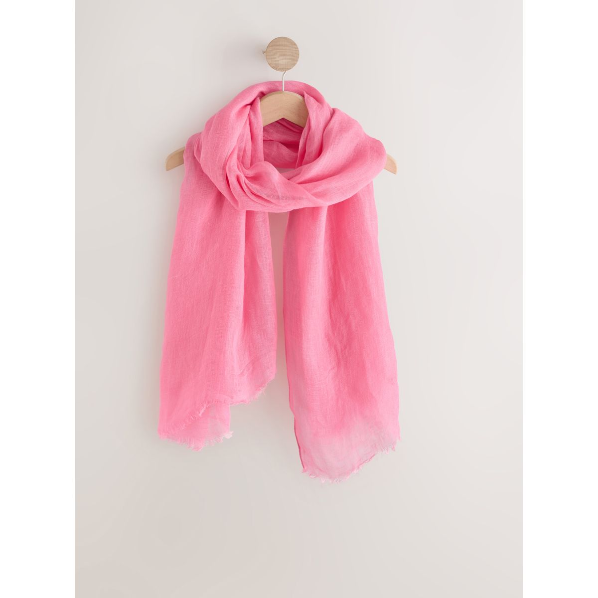 Foulard en lin rose vif, NEXT