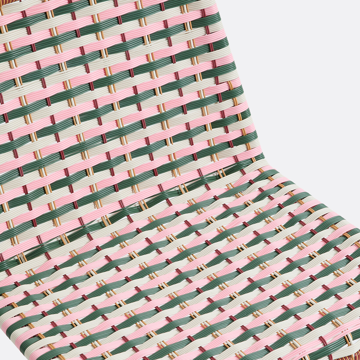 Velrose Low Garden Chair pink/green stripe, LA REDOUTE INTERIEURS