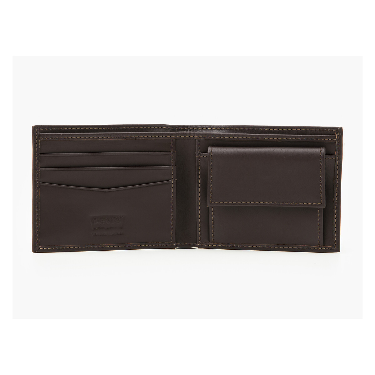 Portefeuille en cuir CLASSICS HUNTE BATWIN marron, LEVI'S