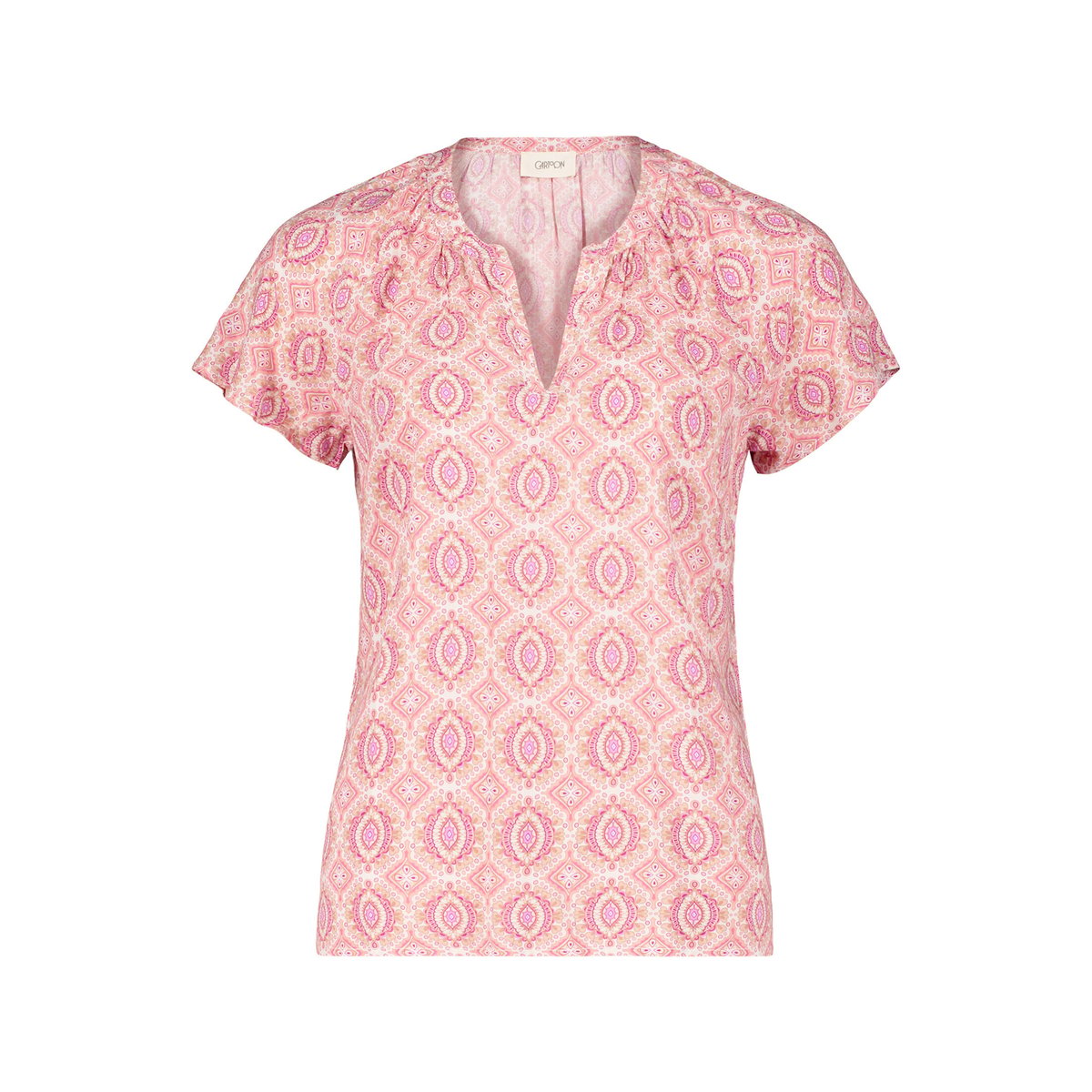 T-shirt façon blouse à ruches cream/apricot, CARTOON
