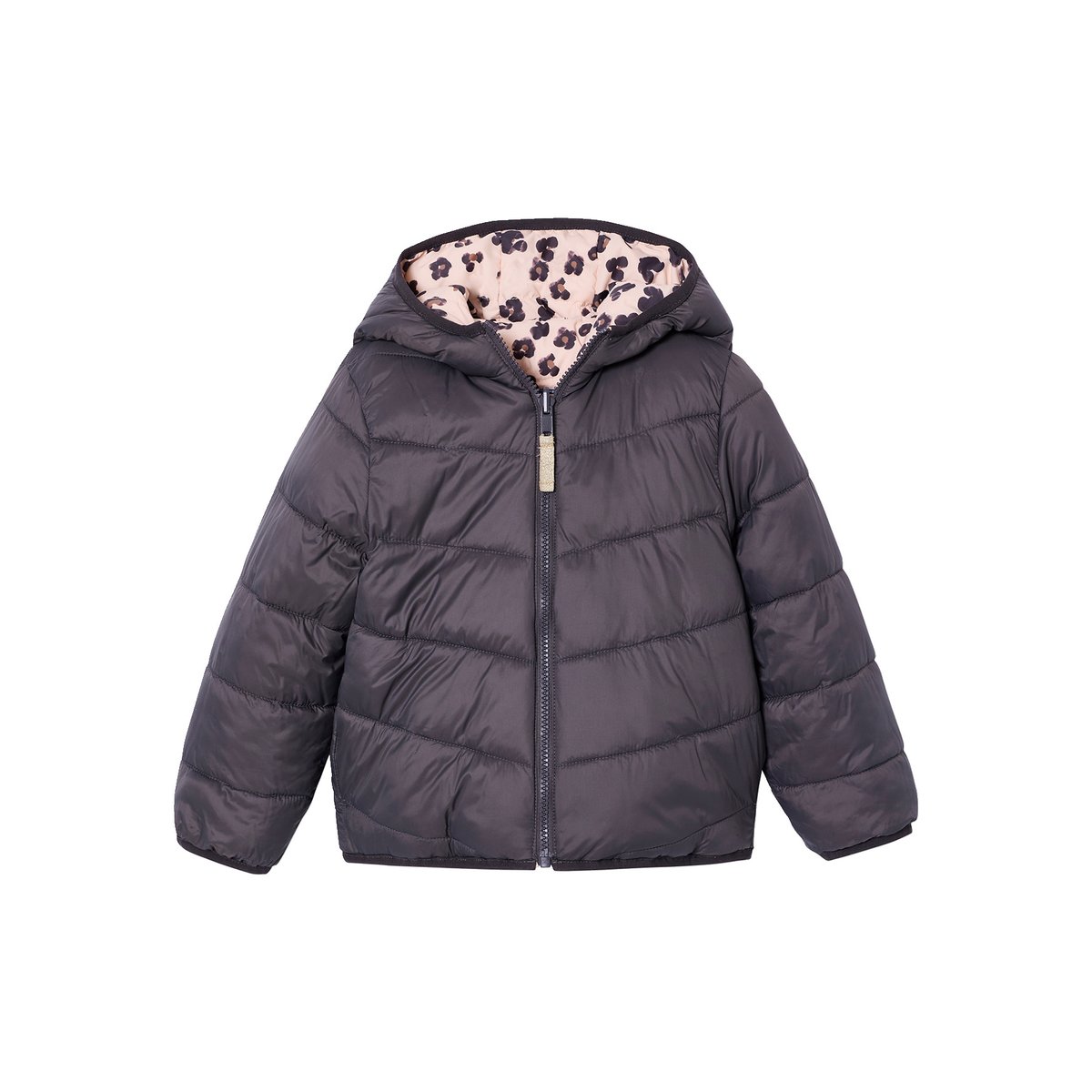 Doudoune légère réversible anthracite, VERTBAUDET