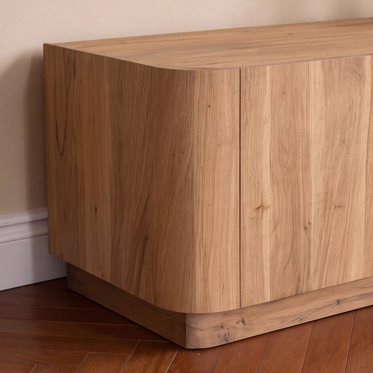 Meuble tv en bois d'acacia IDRISSA bois clair, MADE IN MEUBLES
