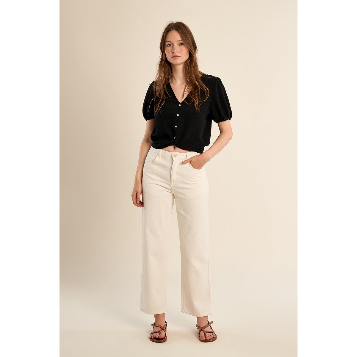 Pantalon droit blanc, MOLLY BRACKEN